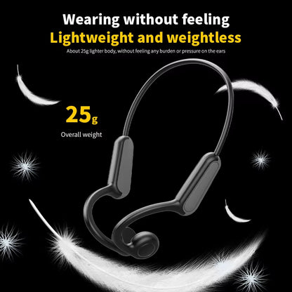 B8 True Bone Conduction Earphones Bluetooth 5.3 Sports Wireless Headphones Ear Hook IPX5 Waterproof Headset for Running Driving