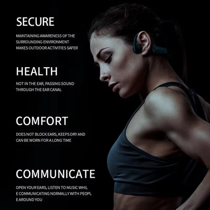 B8 True Bone Conduction Earphones Bluetooth 5.3 Sports Wireless Headphones Ear Hook IPX5 Waterproof Headset for Running Driving